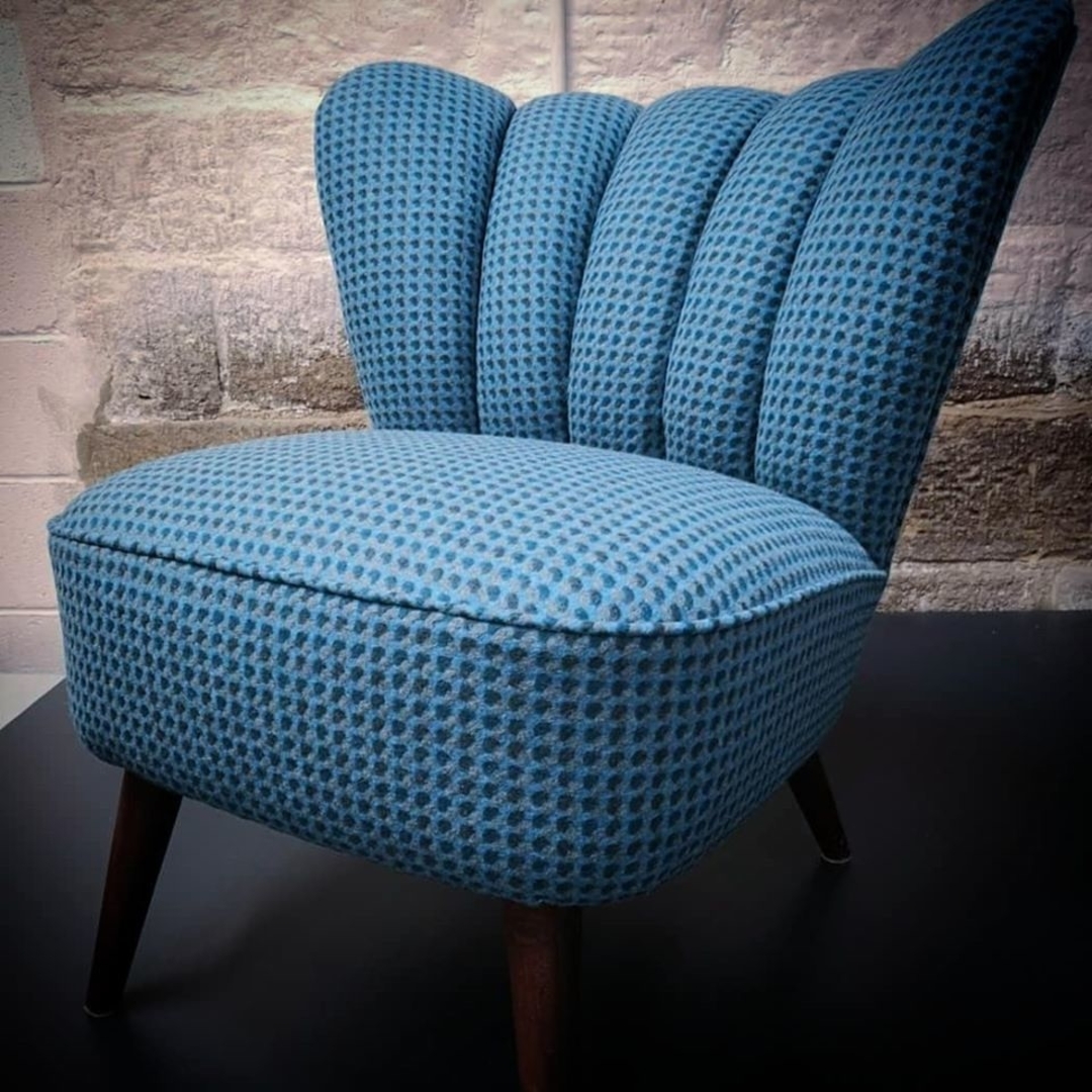 blue cocktail chair